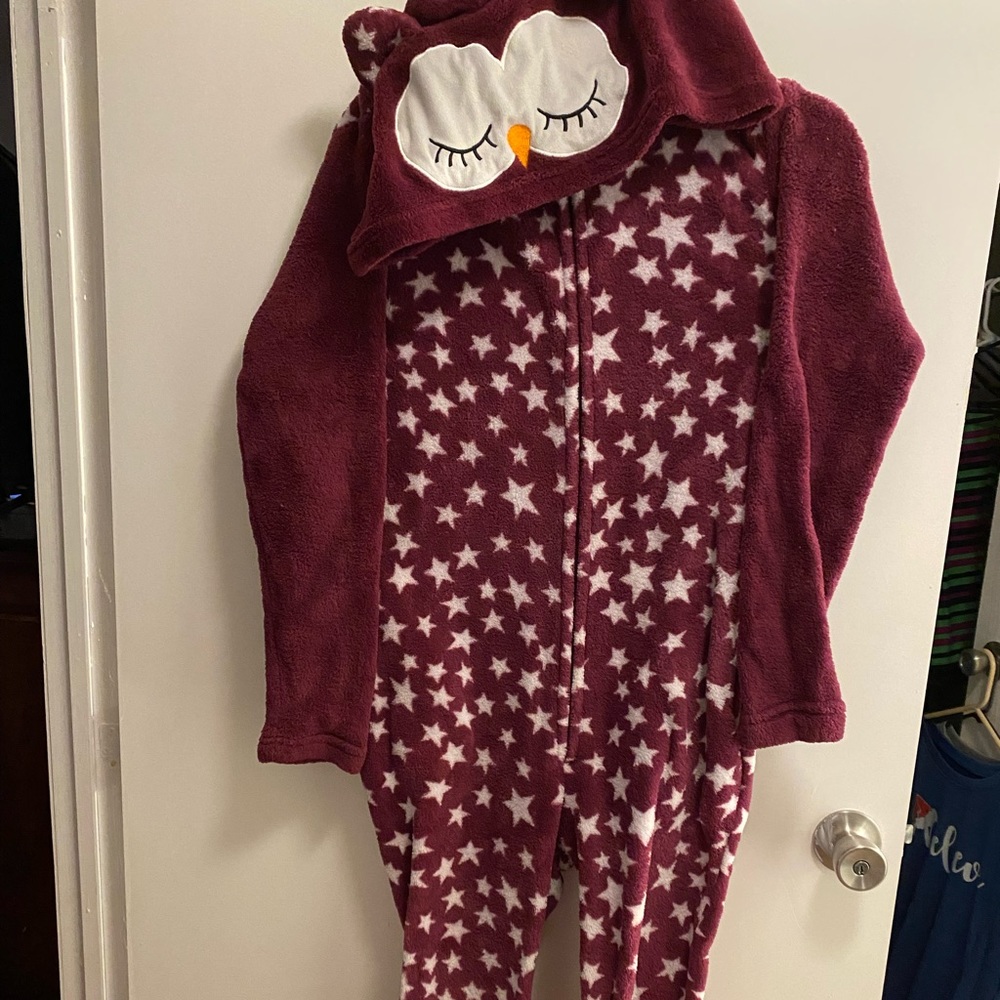 Hooded owl onesie